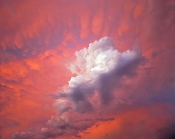 Oregon, Portland Clouds with sunset colors